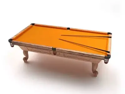 Orange Billiard Table 3D model