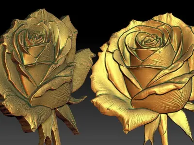 13 Rose CNC Relief Model 3D print model