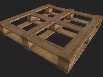 pallet wooden Low-poly 3D model