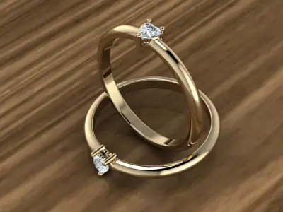 Diamond Jewelry Ring 3D print model