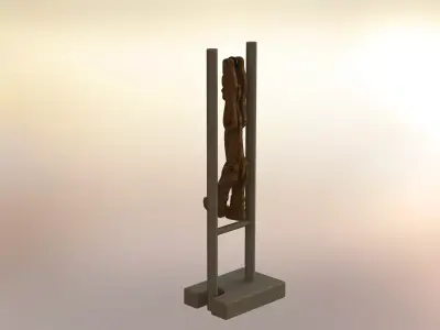  Wooden gymnast Free 3D model