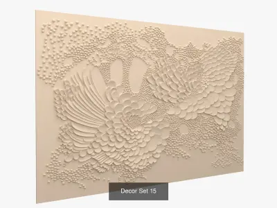 41 Ornamental murals decor set Pack 02 3D Model 3D Model Collection