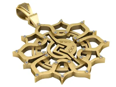 FLOWER PEARL PENDANT 3D PRINTABLE MODEL  3D print model