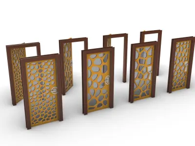 Voronoi Doors Set 3D model