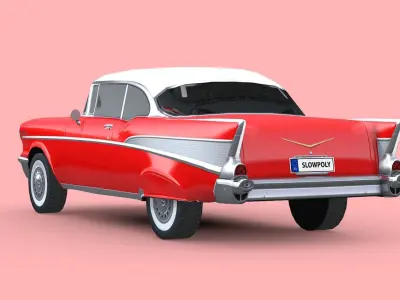 Chevrolet Bel Air 1957 Low-poly 3D model