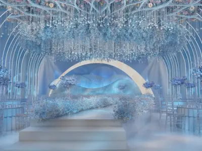  Wedding Banquet Hall 1 3D model