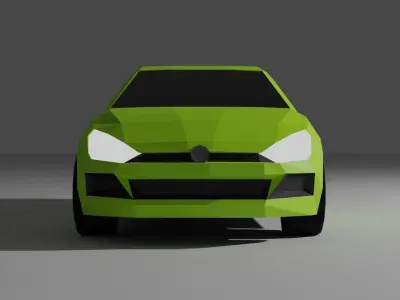 Low Poly VW Golf Low-poly 3D model