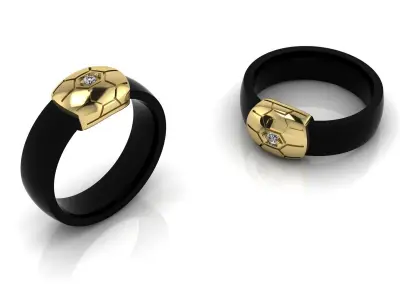 Rubber Gold Ring 3D print model