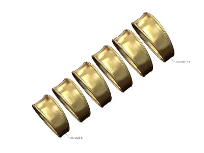 Large concave Statement ring with rope ornaments 3D print model