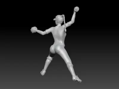 SOFTBALL GIRL PITCHER 1 3D print model
