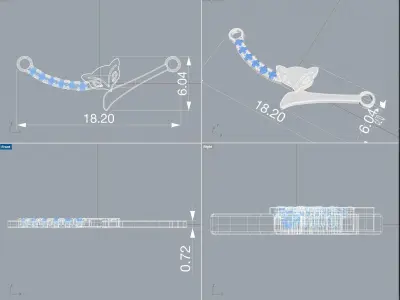 Fox necklace Free 3D print model