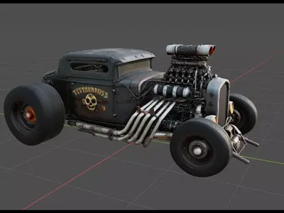 Game Car Model High Quality Low-poly 3D model