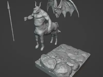 Gorilla Centaur Demon 3D print model