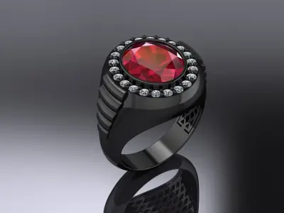 Jewelry Ring Gold 3D print model