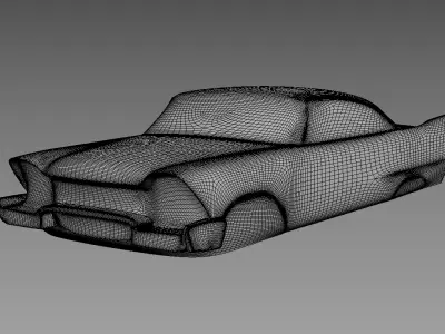 The silhouette of the car 1958 Plymouth Fury 3D print model