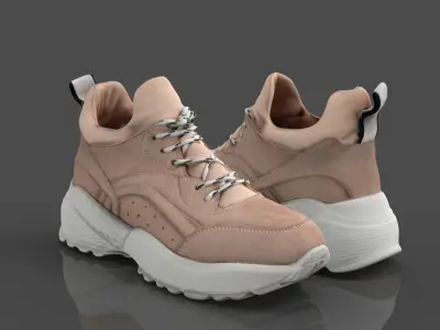 WOMAN SHOES Low-poly 3D model