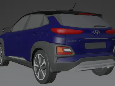 New Car Hyundai Kona  Low-poly 3D model