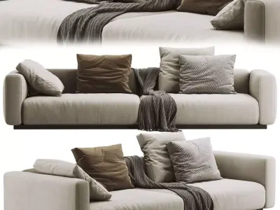 Flexform Lario Sofa 3 seats 3D model