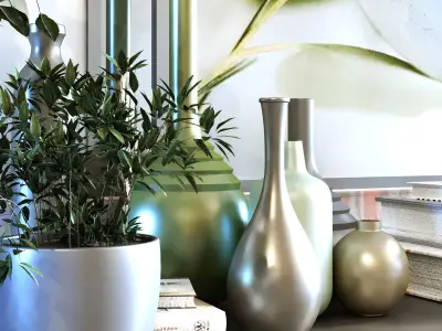 Decoration set 024 Low-poly 3D model