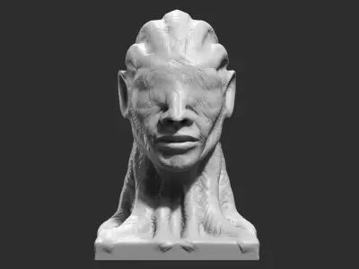 human head modern sculpture 3d print model 98 3D print model