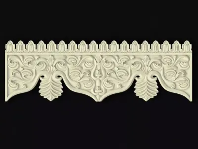 Central decor ornament for furniture 3D model 643