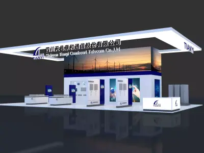 exhibition Low-poly 3D model shop