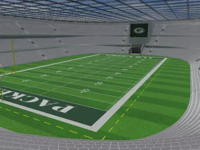 Green Bay Packers - American Football Stadium Low-poly 3D model