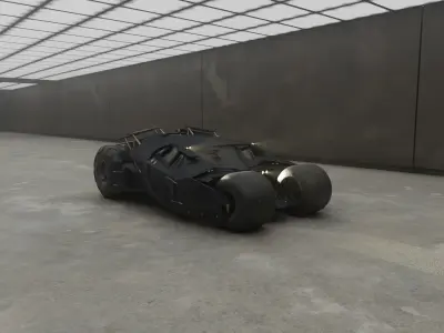Batmobile Tumbler 2005 - 2008  Low-poly 3D model
