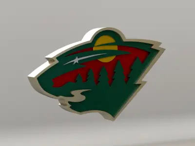 NHL Minnesota Wild Team Logo 3D model