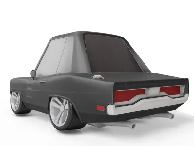 generic muscle cartoon car  3D model