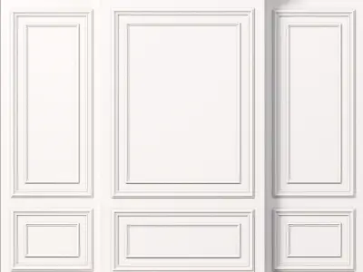 Wall molding 8 Boiserie classic panels 3D model
