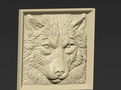 Wolf Head A5 3D print model