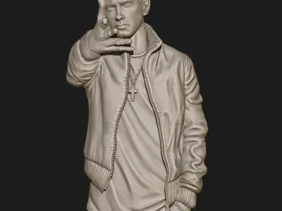 EMINEM Bas-Relief 3D Model - For Printing 3D print model 3D print model