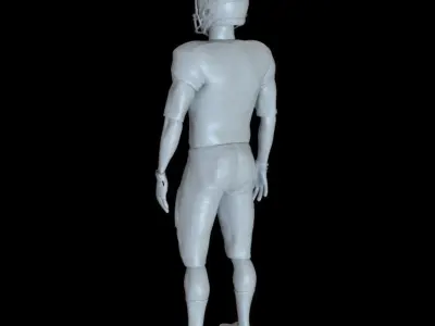 American Footbal Uniform with mannequin 3D model