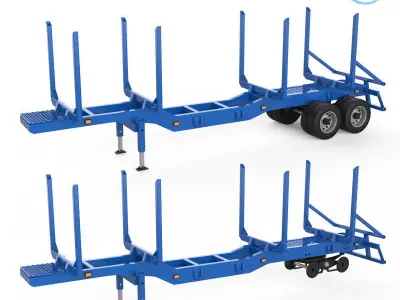 Trailer for Carrying Logs 3D print model