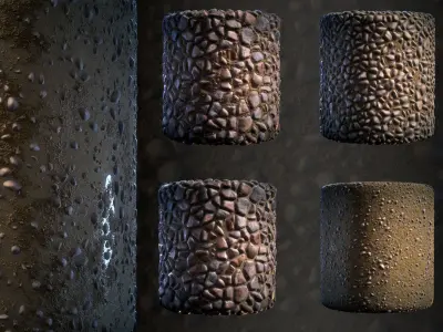 Stone Floor Material - VOL 11 - Maps - SBsar Texture