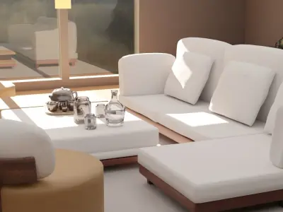 Interior living room 3D model