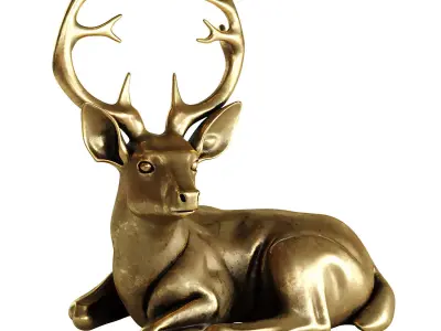deer statue 3D model purchase