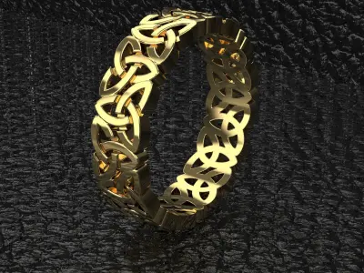 Celtic knot mens ring 20 mm 3D print model
