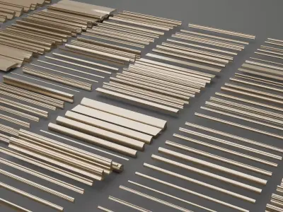 Architectural moldings Collection -moldings VR Low-poly 3D model
