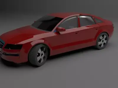 car low poly audi Low-poly 3D model