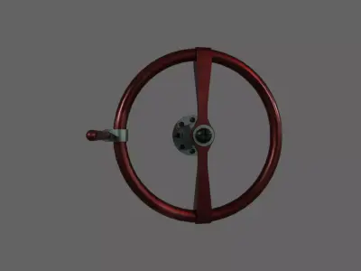 LARGE STEAMPUNK TURNWHEEL - RogueFilmProductions Low-poly 3D model