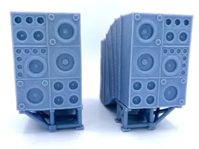 Boom Box Speakers 3D print model