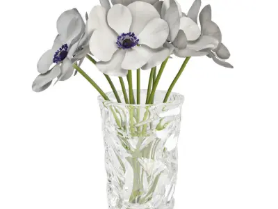 Bouquet of Flowers in Vase  3D model
