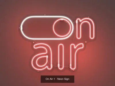 On Air Neon Signs - 3 Pack 3D Model Collection