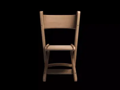  Classic Folding Chair Isolated On 3d Model 3D model