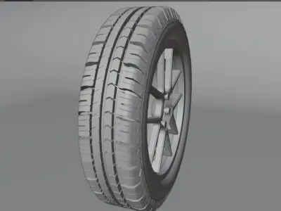 Realistic 3D Tyres for Gaming and Animation Low-poly 3D model