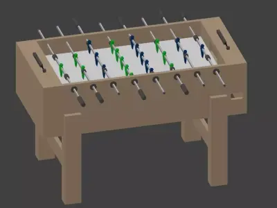 Soccer table Free 3D model