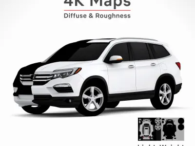 Honda Pilot 2016 Low-poly 3D model