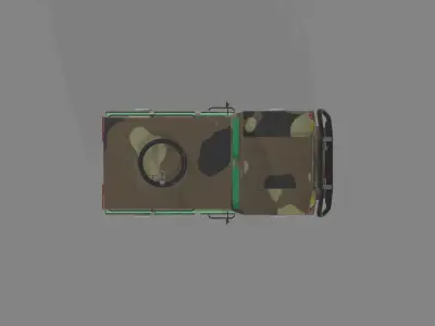 jeep camo Low-poly 3D model